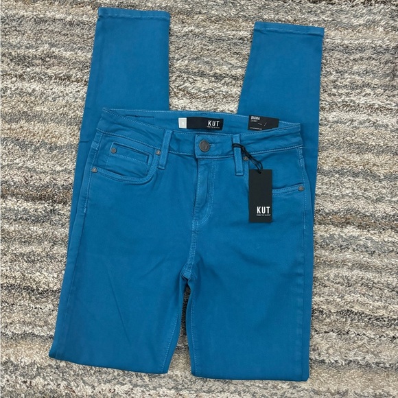 KUT From The Kloth Blue Diana Skinny Jeans Sz 0 NWT | KUT Diana Skinny Jeans - - Picture 2 of 13